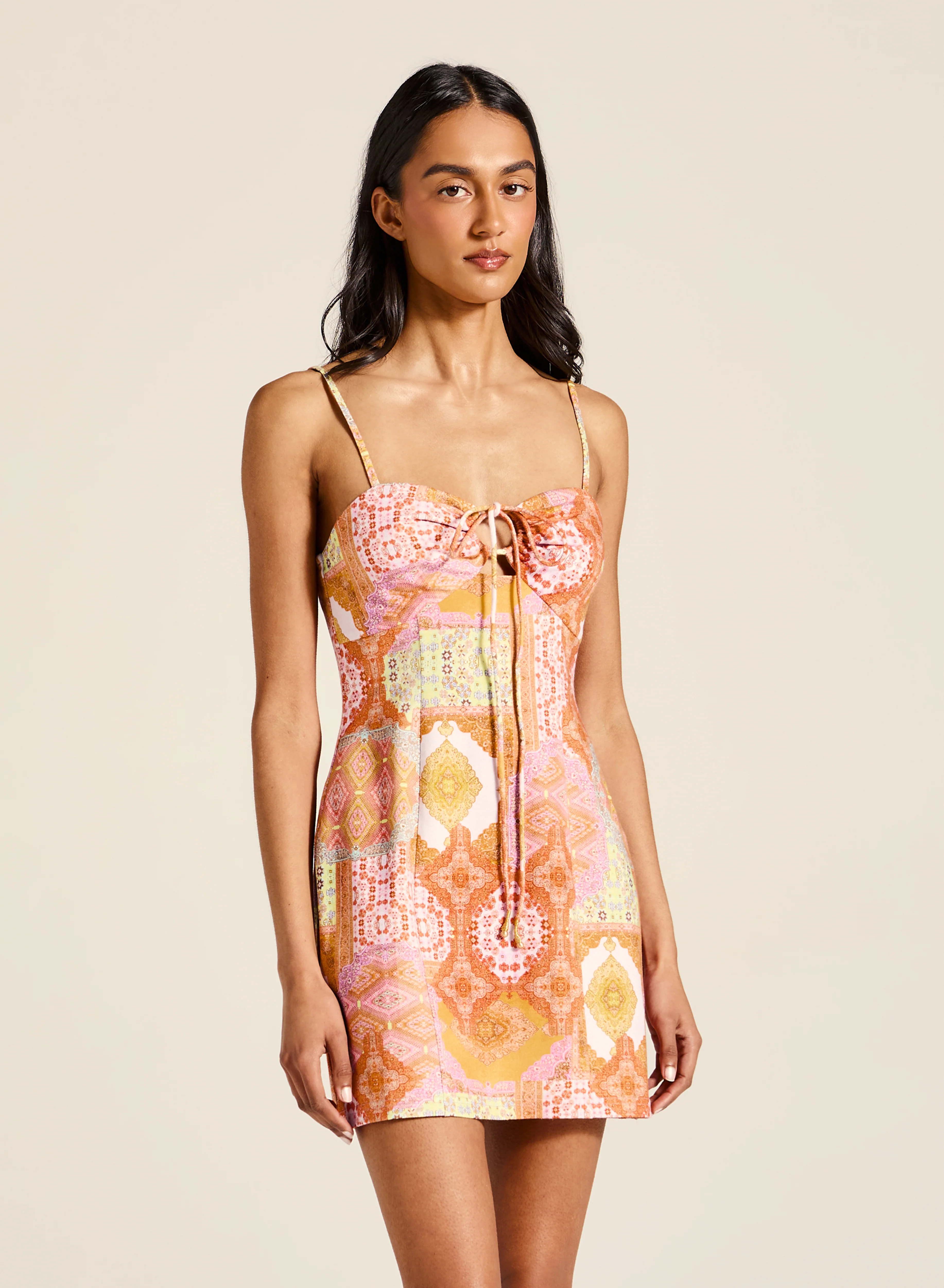 Herra Olive Mini Dress - Image 2